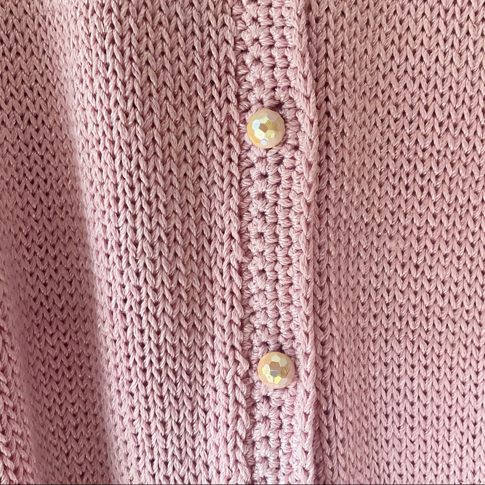 Vintage 1980’s Custom Knit Pink Two Piece Sweater and Skirt Set - Picture 9 of 15